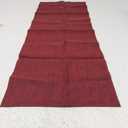 Farmhouse Rustic Faux Linen Table Runner Neutral Burgundy Table Runners Double Layer Reversible Rectangle Runners for Daily Use Kitchen Dining Banquet Holiday 14.5x39 Inch