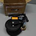 VEVOR Boat Winch, 1200 lbs Capacity Hand Boat Trailer Winch Heavy Duty Rope Crank with 23 ft Polyester Strap and Two-Way Ratchet, Manual Operated Hand Crank Winch for Trailer, Boat or ATV Towing