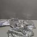 4 Pcs Silver Disco Ball Pillow Covers 18x18 Inch Sequin Glitter Decorative Pillowcase Shiny Couch Throw Pillow Cover Cushion Case for Home Bed Living Room Sofa Birthday Wedding Party Decor (17.7" x 17.7" (Pack of 4))