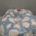 LE SURE Shown on TV Donut Dog Bed Medium Size Dog - Round Cat Beds Indoor as Bed Gift for Calming with Washable Cover, Cute Home Decor Bed with Jacquard Shaggy Plush & Anti Slip Bottom, 30 Inch, Blue (Cozy Clouds Blue)