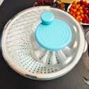 Manual Fruit and Vegetable Washer Cleaner 5L Capacity,with Spinner Brush, 30CM Fruit Washing Bowl with Strainer for Delicate Produce Strawberries, Berry, Grapes,Veggies,Potatoes,Ginger,Mushroom,Etc