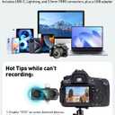 GoorDik Wireless Lavalier Microphone for iPhone, Android, USB C, PC, Camera Video Recording 4 in 1 Clip-on Mics with Rotatable Clip&Denoise Recording, for Vlog Tiktok YouTube Podcast Content Creator