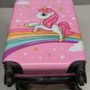 emissary Kids Suitcase for girls, 16" Hardside Unicorn Kids Luggage Set with Spinner Wheels and Backpack, Children Carry on Girls Suitcase Toddler Travel Rolling Luggage Gifts Airline Approved, 12.2 x 7.48 x 17.32 inches