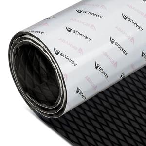 Abahub EVA Foam Boat Decking 48''x16'' Non-Slip Surfboard Traction Pad Grip Mat Self-Adhesive Trimmable Flooring Sheet for Boats SUP Board Kayak Surfing Black