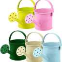 5 Pcs Kids Watering Cans, Mini Metal Plant Watering Can with Long Spout, Small Tin Flower Pots for Indoor Outdoor Gardening