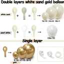 Beige Gold Balloons Double Stuffed Sand White Balloon Garland Pearl White Cream Metallic Gold Balloon Arch Kit for Birthday Wedding Bridal Anniversary Boho Baby Shower Party Decorations