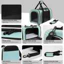 Carriers Soft-Sided Large Pet Carrier for Cats Dogs Small Animals Up to 25Lbs,Top Load Carrier,Ventilated Design,Portable Cat Carrier Airline Approved(X-Large,Green)