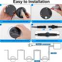 Low Voltage LED Deck Lights kit with Transformer Timer and Photocell Sensor, IP67 Waterproof Fence Lights, Warm White Deck Lighting for Outdoor Walkway Stair post Railing, UL-Listed Cord 8Pack