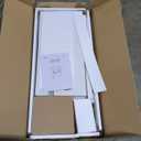 Aheaplus Shoe Cabinet with Flip Doors, Shoes Storage Organizer with Motion Sensor Led Light, Entryway Wood Freestanding Tipping Bucket Shoe Rack with Open Shelves for Closet, Living Room, Grey&White