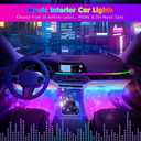 DUOFU365 Car Led Light Interior, RGB Dreamcolor Inside Light Music Sync, Under Dash Footwell Automotive Strip Light, 12V Acrylic Strip Light for Vehicle, Truck,Jeep, SUV with Car Charger(1set)