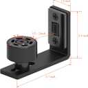 Sliding Barn Door Floor Guide Doors Bottom Wall Mount Adjustable Roller Double Wheel No Punching Required System 2 Pack Black, Smoothly and Quietly