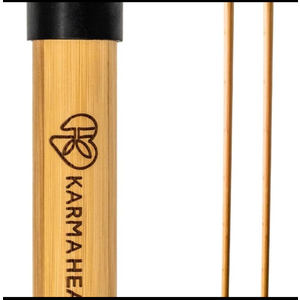 Sturdy Yoga Stick Made from Natural Bamboo - Stretching Stick for All Fitness Levels - Stretch Stick for Mobility, Balance and Flexibility with Non-Slip Rubber Ends (2 Pack)