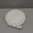 Rustic Wooden Round Bathroom Mirror 9.1 inch, Hanging Distressed White Vintage Small Wall Mirror Decor, Farmhouse Decorative Porthole Mirrors for Hallway Bedroom Entryway Vanity