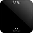 Healthkeep Digital Bathroom Scales for Body Weight, Weight Scale with High Precision Sensors Accurate Round Corner Design LED Display 400lbs/180kg(Black)