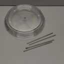 2 Tier Lazy Susan Organizer, 9.25'' Lazy Susan Turntable for Cabinet, Stackable Turntable Organizer Rotating Spice Rack Organization for Kitchen Countertop, Pantry, Bathroom, Clear 