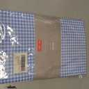 maxmill Checkered Rectangle Tablecloth for Dining Room Water Resistance Antiwrinkle Spillproof Heavy Weight Soft Gingham Plaid Kitchen Table Cloth for Holiday Dinner, 60 x 104 Inch Light Blue White