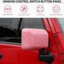 Side Mirror Covers,Rearview Mirrors Trim Decoration Kit 2Pcs for Jeep Wrangler 2007-2018 JK JKU(Pink)