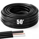 Kanayu 50ft 8/2 NM-B Electrical Wire  2 Conductor Copper AWG Cable with Ground  600V / 90C Rated for Residential Home Wiring Garage Lighting & Appliances