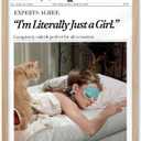EcoHest Trendy Newspaper Audrey Hepburn Magazine Framed Wall Art, 12x16 in OAK Wood Im Literally Just a Girl Canvas Wall Art Home Decor, Beige Retro Set of 1 For Bedroom Living Room