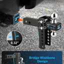 Kohree 6" Adjustable Trailer Hitch for 2-Inch Receiver, Anti-Rattle Clamp
Heavy Duty, 22,000 LBS GTW, Drop/Rise Hitch, 2" & 2-5/16" Balls, Anti-Theft Pin, G80 Steel Tow Ball Mount, Black