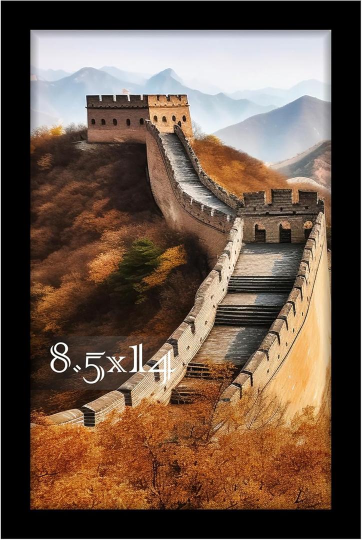 Picrit 8.5 x 14 Frame, Photo Frame for Wall Mounting Display, Black