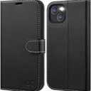 OCASE Compatible with iPhone 13 Wallet Case, PU Leather Flip Folio Case with Card Holders RFID Blocking Kickstand [Shockproof TPU Inner Shell] Phone Cover 6.1 Inch 2021 (Litchi Black)