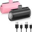 2 Pack 5500mAh Portable Charger for iPhone, Upgrade Ultra-Compact 20W PD Fast Charging Cute Travel Portable Phone Charger, Mini Power Bank for iPhone 14/14Pro/13/12/11/X/8/7/6 Series