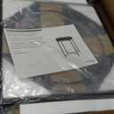 EKNITEY Small Side End Table - Metal Side Table Waterproof Small Sofa Coffee Side Tables Bedroom Indoor Outdoor with Removable Tray for Living Room Bedroom Balcony and Office (1 tier, Black)