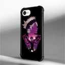 CARLOCA for iPhone 16e Case, Ultra Protection Shockproof Soft Silicone TPU Non Slip Back for Boy Girl Pattern Purple Anime Face