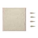 VEVOR Garden Stepping Stones, 4Pcs 15.5 x 15.5 in, Decorative Stepping Stones with Stakes, Weather-Resistant Plastic Pathway Pavers, Smooth Surface, Outdoor Walkway for Lawn Patio Landscape, Beige