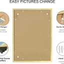 Hongkee 20x28 Picture Frame Set of 2, Gold Wood Style - Display Posters 16 x 24 with Mat or 20x28 without Mat, Wall Mounting Horizontal and Vertical