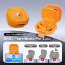 PROfezzion for Beats Powerbeats Pro 2 Case Cover, Heavy Duty Hard Shell Case with Full Coverage and Secure Locking Latch for Power Beats Pro 2 Earbuds - Electric Orange (Not for The Powerbeats Pro 1)