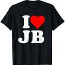 I Love JB Heart Gift T-Shirt, L