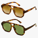 livho Trendy Polarized Square Aviator Sunglasses Women Men Square Eyewear Frame, Retro Sun Glasses for Women Men 2025 Shades