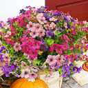 trytuny Artificial Flowers for Outdoor, UV Resistant Fake Silk Flowers, Realistic Faux Plants for Outside Indoor Porch Patio Window Box Planter Home Decor (20, Purple Rosy Pink)