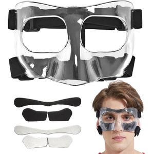 Nose Guard for Broken Nose Adjustable Basketball Baseball Softball Face Guards Face Shield Masks for Adults and Teenagers Sports Training Nose Guard Protects Nose and Face from Injury