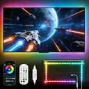 Daymeet TV Led Backlight,13.1ft ICRGB LED Lights for TV USB Light Strip for 40-65 inch Monitor Behind Lighting, Rainbow Color TV Lights Music Sync Bluetooth APP Control with Remote