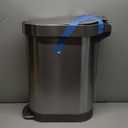 simplehuman 45 Liter / 12 Gallon Slim Hands-Free Kitchen Step Trash Can, Brushed Stainless Steel