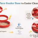 Baby Chick Feeder, Waste Free Chicken Feeder Jar, Duckling Feeder for Pigeon, Birds & Small Flock Feeding, 1 Quart Poultry Feeder with 8 Feeding Holes.