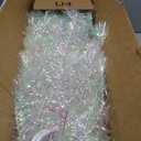 Juegoal 5ft Pre-Lit Artificial Christmas Tree, Lighted Optical Fiber Xmas Trees with Color Changing LED Lights, Snowflakes & Top Star, Party Home Holiday Fake Multicolored Tree with Metal Legs, White