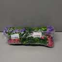 Ivydale Artificial Faux Pansies Plants Flowers for Outdoor Outside Fall Decor, 12 Bundles UV Resistant Look Real Fake Silk Colorful Mums for Home Planter Front Door Porch Patio Decoration (Purplepink)