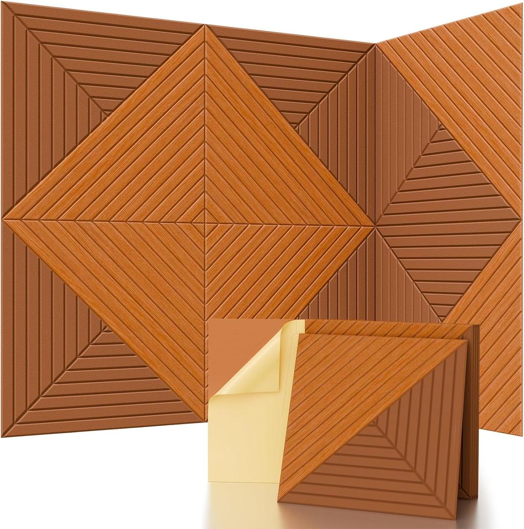 6 Pack Peel and Stick Acoustic Wall Panels, 72"×48 Coverage