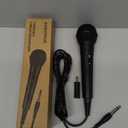 SUDOTACK Karaoke Microphone Wired Handheld: Dynamic Vocal Mic for PA System Speakers AMP with 9.84ft Cable and ON/Off Switch 1/4 Plug for Public Speaking