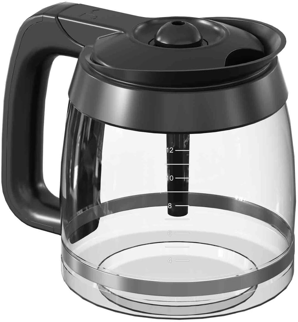 12-Cup Coffee Pot Replacement Carafe Compatible with Ninja Coffee Brewer Maker Models CE251 CE201 CE201C CE200 CE200C Model# XGLSLID200