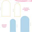 Wokceer Wedding Arch Backdrop Stand and Cover Set of 2 Metal Arch Stand with Arch Cover Dusty Blue 7.2FT, 6FT for Birthday Party Wedding Ceremony Bridal Baby Shower Event Decor