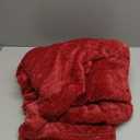 NEWCOSPLAY Super Soft Twin Blanket Red Premium Silky Flannel Fleece Leaves Pattern Lightweight Bed Blanket All Season Use (Red, Twin(60"x80"))