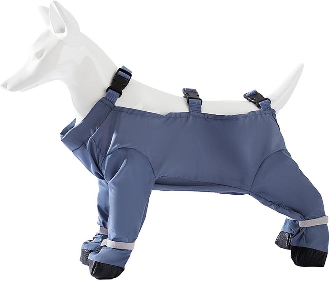 Dog Rain Pants, Protective Booties Breathable Dog Paws Protectors Clothing for Rainy Day Outdoor Walking Run (XXL)