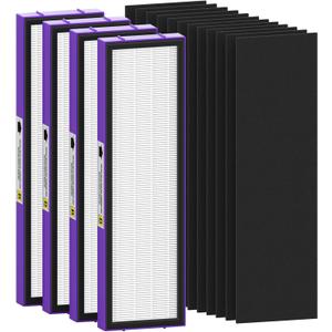 4 Pack FLT4850PT True HEPA Replacement Filter B, with Pet Pure Treatment for G-Guardian Air Purifier C4900 AC4880 AC4825 AC4850PT AC4870 CDAP4500 AC4300 and More