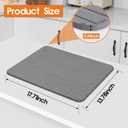 Snuggery Stone Drying Mat for Kitchen Counter - 18"x14" Dirt-Resistant Quick Drying Fast Absorbent Non-Slip Diatomite Mat, Natural Diatomaceous Earth Dish Drying Pad for Dish Rack(Dark Grey)