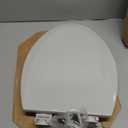 Bemis 1500EC Durable Wood Toilet Seat with Easy Clean Hinges, Made in USA, Elongated, Ice Grey